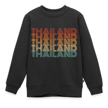 Thailand - Kinder Premium Organic Sweatshirt - Schwarz - Vorne - AI Model Kid Female (0cm)