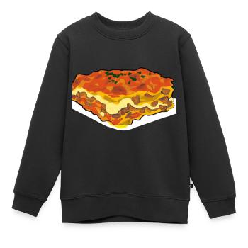 Lasagne Style BD - Sweat Premium enfant bio - noir - Devant - AI Model Kid Female (0cm)