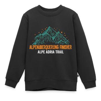 Alpenüberquerung Finisher Alpe Adria Trail - Kinder Premium Organic Sweatshirt - Schwarz - Vorne - AI Model Kid Female (0cm)