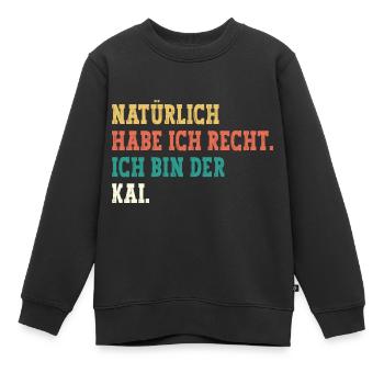 Kai Lustiger Spruch Vorname Name Kai - Kinder Premium Organic Sweatshirt - Schwarz - Vorne - AI Model Kid Female (0cm)