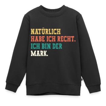 Mark Lustiger Spruch Vorname Name Mark - Kinder Premium Organic Sweatshirt - Schwarz - Vorne - AI Model Kid Female (0cm)
