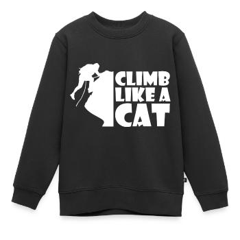 Klettern Bergsport Kletterer - Kinder Premium Organic Sweatshirt - Schwarz - Vorne - AI Model Kid Female (0cm)