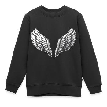 Aile - Sweat Premium enfant bio - noir - Devant - AI Model Kid Female (0cm)