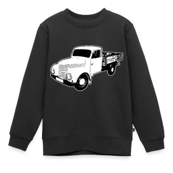 Framo pritsche Transporter Lkw DDR IFA Oldtimer - Kinder Premium Organic Sweatshirt - Schwarz - Vorne - AI Model Kid Female (0cm)