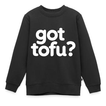 Tofu Lustiges - Kinder Premium Organic Sweatshirt - Schwarz - Vorne - AI Model Kid Female (0cm)