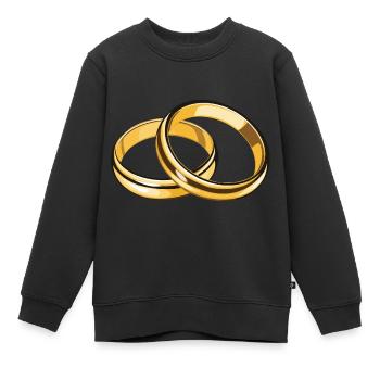 Symbole des alliances - Sweat Premium enfant bio - noir - Devant - AI Model Kid Female (0cm)