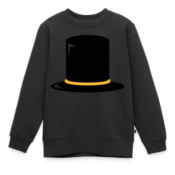 Zylinder Hut - Top hat - Haut-de-forme - Kinder Premium Organic Sweatshirt - Schwarz - Vorne - AI Model Kid Female (0cm)
