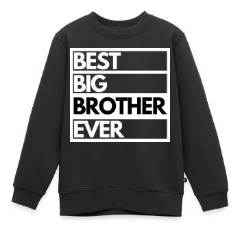 Bester großer Bruder aller Zeiten! Bester Bruder Geschenk - Kinder Premium Organic Sweatshirt - Schwarz - Vorne - AI Model Kid Female (0cm)