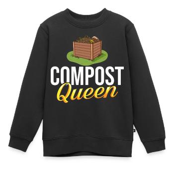 Kompostierung Kompost Wurm Abfall - Kinder Premium Organic Sweatshirt - Schwarz - Vorne - AI Model Kid Female (0cm)