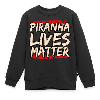 Piranha - Kinder Premium Organic Sweatshirt - Schwarz - Vorne - AI Model Kid Female (0cm)
