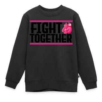Kämpft zusammen. Kämpfe zusammen, Krebs. - Kinder Premium Organic Sweatshirt - Schwarz - Vorne - AI Model Kid Female (0cm)