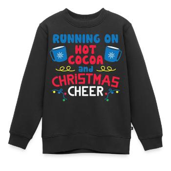 Cadeaux de Noël Noël - Sweat Premium enfant bio - noir - Devant - AI Model Kid Female (0cm)