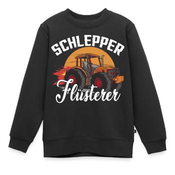 Schlepper Trecker Sprüche Landwirtschaft - Kinder Premium Organic Sweatshirt - Schwarz - Vorne - AI Model Kid Female (0cm)