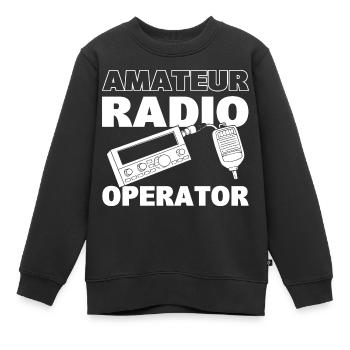 Amateur Radio Operator Funker - Kinder Premium Organic Sweatshirt - Schwarz - Vorne - AI Model Kid Female (0cm)