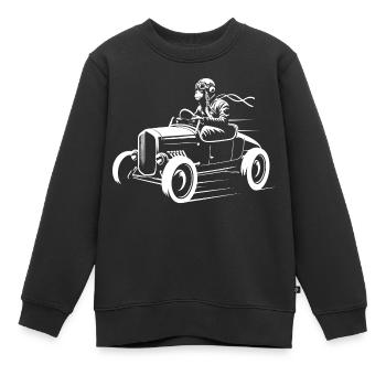 Fast-paced primacy - Kids Premium Organic Sweatshirt - black - Front - AI Model Kid Female (0cm)