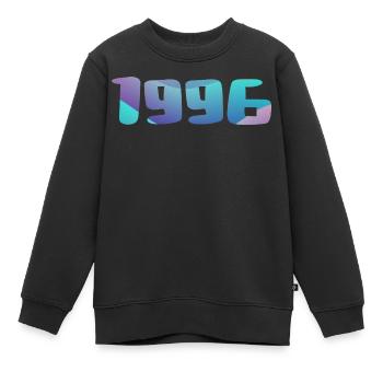 Geburtstagsgeschenk 1996 Jahrgang 1996 Retro 1996 - Kinder Premium Organic Sweatshirt - Schwarz - Vorne - AI Model Kid Female (0cm)
