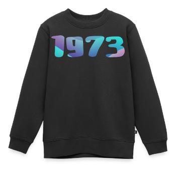1973 Geburtstagsgeschenk Jahrgang 1973 Retro 1973 - Kinder Premium Organic Sweatshirt - Schwarz - Vorne - AI Model Kid Female (0cm)
