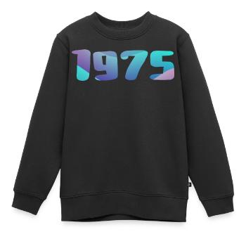 1975 Geburtstagsgeschenk Jahrgang 1975 Retro 1975 - Kinder Premium Organic Sweatshirt - Schwarz - Vorne - AI Model Kid Female (0cm)