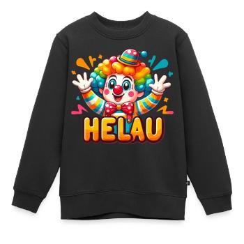 Carnaval Clown Helau Confettis Costume Lundi gras - Sweat Premium enfant bio - noir - Devant - AI Model Kid Female (0cm)
