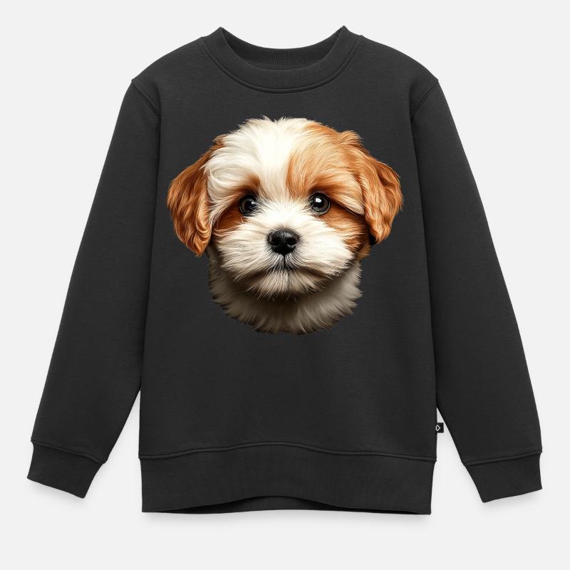 Lhasa Apso - Kinder Premium Organic Sweatshirt - Schwarz