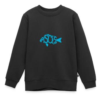 Sternzeichen Fische - Kinder Premium Organic Sweatshirt - Schwarz - Vorne - AI Model Kid Female (0cm)