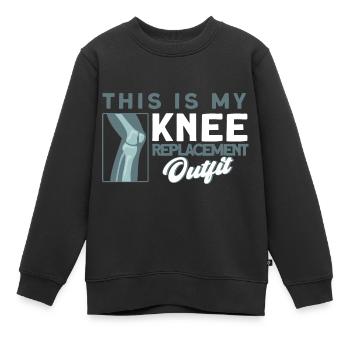 Patient Knie Operation Bionisches Knie - Kinder Premium Organic Sweatshirt - Schwarz - Vorne - AI Model Kid Female (0cm)