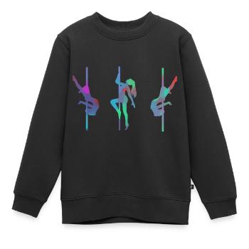 Pole Fitness Tanzlehrer - Kinder Premium Organic Sweatshirt - Schwarz - Vorne - AI Model Kid Female (0cm)