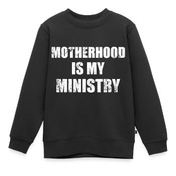La maternité est mon ministère - Sweat Premium enfant bio - noir - Devant - AI Model Kid Female (0cm)