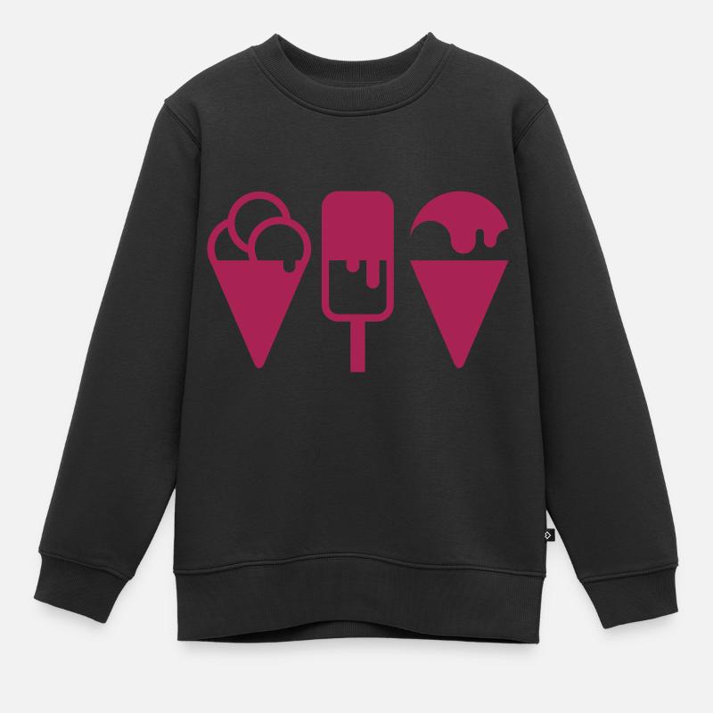 Eiskreme - Kinder Premium Organic Sweatshirt - Schwarz