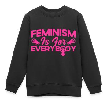 Rechte der Frauen Feministisch Ermächtigung Gesche - Kinder Premium Organic Sweatshirt - Schwarz - Vorne - AI Model Kid Female (0cm)