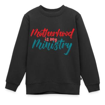 La maternité est mon ministère - Sweat Premium enfant bio - noir - Devant - AI Model Kid Female (0cm)
