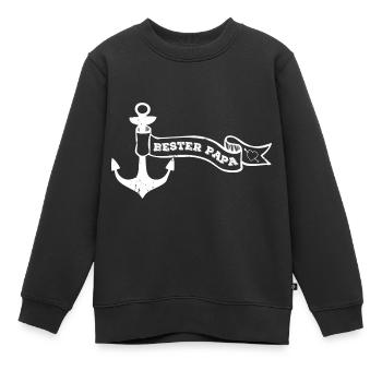 Bester Papa Bester Papa - Kinder Premium Organic Sweatshirt - Schwarz - Vorne - AI Model Kid Female (0cm)