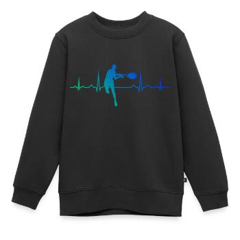 Herren Tennisspieler Damen Tennisspielen Tennis - Kinder Premium Organic Sweatshirt - Schwarz - Vorne - AI Model Kid Female (0cm)