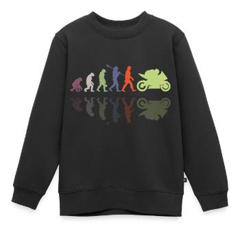 Motorcycle Evolution Vintage Shadow Biker - Kinder Premium Organic Sweatshirt - Schwarz - Vorne - AI Model Kid Female (0cm)