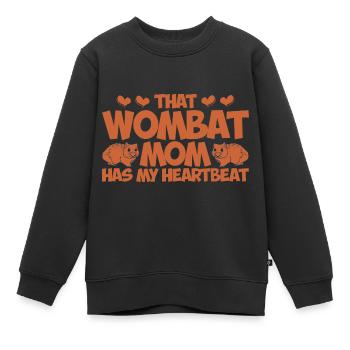 Marsupial Wombats Wombat Lover Cadeau - Sweat Premium enfant bio - noir - Devant - AI Model Kid Female (0cm)