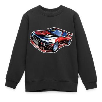 Jdm / Tuning / Turbocompresseur / Jantes / Chiptuning - Sweat Premium enfant bio - noir - Devant - AI Model Kid Female (0cm)