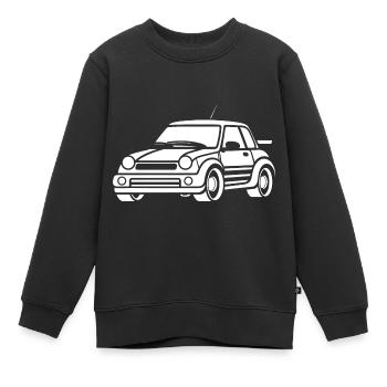 Rallye-Fahrzeug - Kinder Premium Organic Sweatshirt - Schwarz - Vorne - AI Model Kid Female (0cm)