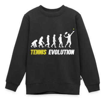 Tennisspieler Tennistrainer Geschenk Tennisspielen - Kinder Premium Organic Sweatshirt - Schwarz - Vorne - AI Model Kid Female (0cm)