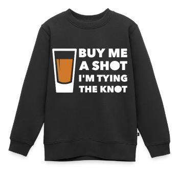 Mariage Mariée Mari Cadeau de mariage - Sweat Premium enfant bio - noir - Devant - AI Model Kid Female (0cm)
