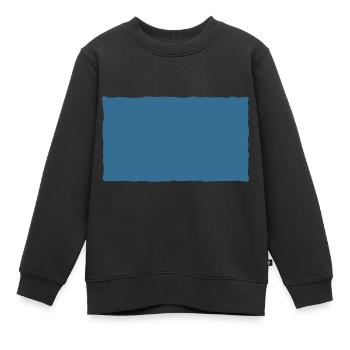Cerise - rectangle bleu - Sweat Premium enfant bio - noir - Devant - AI Model Kid Female (0cm)