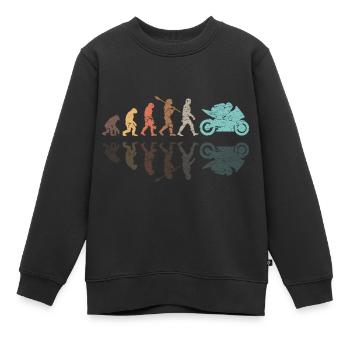 Motorcycle Evolution Vintage Shadow Biker - Kinder Premium Organic Sweatshirt - Schwarz - Vorne - AI Model Kid Female (0cm)