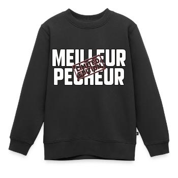 Meilleur pêcheur édition limitée - Sweat Premium enfant bio - noir - Devant - AI Model Kid Female (0cm)
