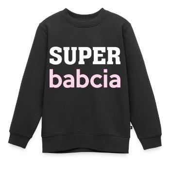 Super Babcia Pologne Grand-mère Polska Polonais - Sweat Premium enfant bio - noir - Devant - AI Model Kid Female (0cm)