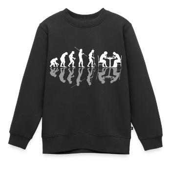 Jeu d’échecs d’échecs - Sweat Premium enfant bio - noir - Devant - AI Model Kid Female (0cm)