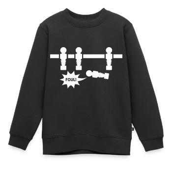 witzige Tischfussball Outfits Krökeln Kickern - Kinder Premium Organic Sweatshirt - Schwarz - Vorne - AI Model Kid Female (0cm)