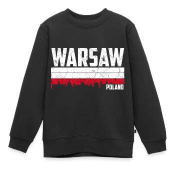Warschau Polen - Kinder Premium Organic Sweatshirt - Schwarz - Vorne - AI Model Kid Female (0cm)