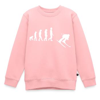 Ski-Evolution - Kinder Premium Organic Sweatshirt - Rosa - Vorne - AI Model Kid Female (0cm)