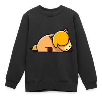 Joli cheval dort - Sweat Premium enfant bio - noir - Devant - AI Model Kid Female (0cm)