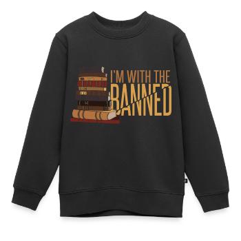 Ich bin bei den Verbotenen - Kinder Premium Organic Sweatshirt - Schwarz - Vorne - AI Model Kid Female (0cm)