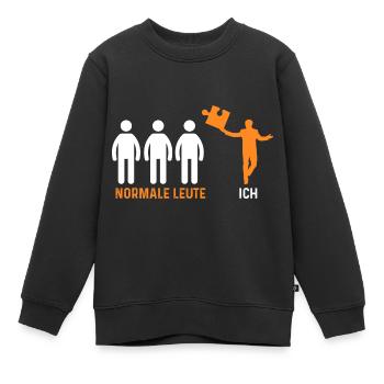 Puzzlefan Puzzler Puzzleteile Puzzle - Kinder Premium Organic Sweatshirt - Schwarz - Vorne - AI Model Kid Female (0cm)